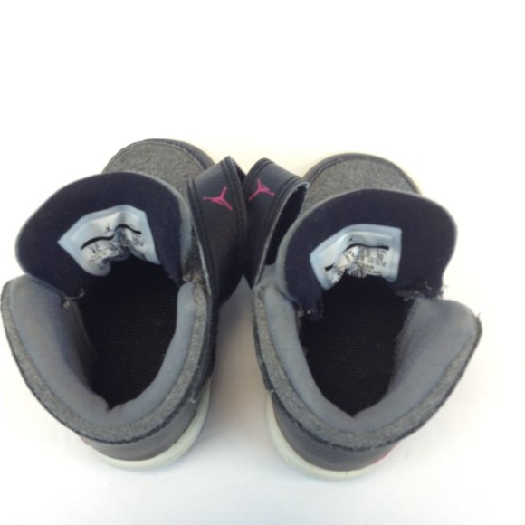 Nike Jordan 1 Flight 4 Prem GT Cool Grey/Vivid Pink-Black-White Sneakers - Picture 8 of 14